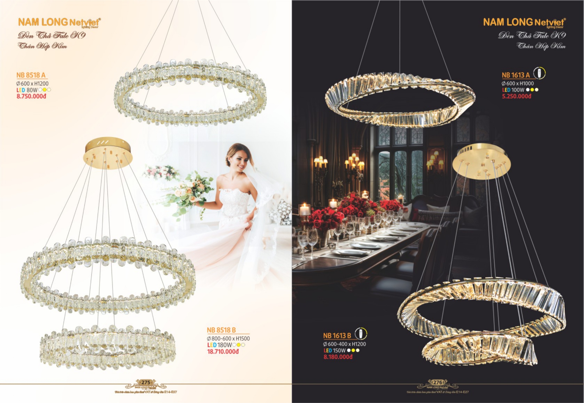 Bảng giá đèn trang trí Nam Long